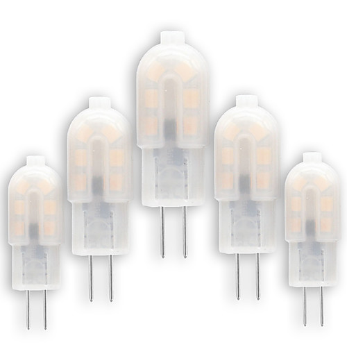 

G4 LED Bulb 5 Pack 2.5W LED Milky White Bi-pin G4 Base 10-20W Halogen Bulb Replacement Warm White /Cold White AC220V / DC12V