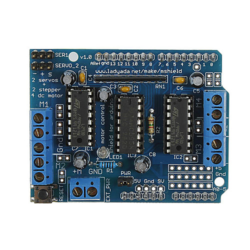 

L293D motor SHIELD is applicable to Arduino duemilanove MEGA UNO R3 AVR ATMEL