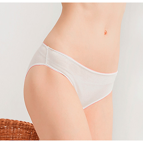 

Women's Basic Brief Mid Waist Cotton Blushing Pink M