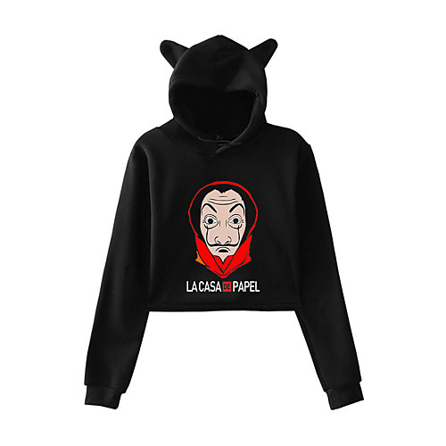 

Inspired by la casa de papel Dali Cosplay Costume Hoodie Pure Cotton Print Printing Hoodie For Women's