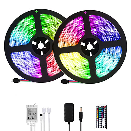 

LOENDE 2x5M Flexible LED Light Strips Light Sets RGB Tiktok Lights 600 LEDs 2835 SMD 8mm RGB Tiktok Lights Christmas New Year's Cuttable Party Decorative 100-240 V