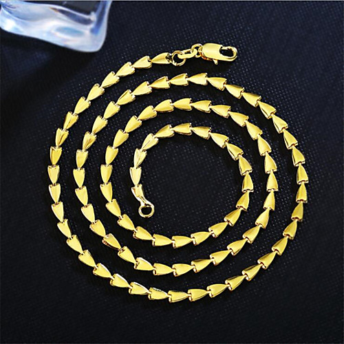 

Women's Men's Chain Necklace Classic Flower Fashion Copper Gold 45 cm Necklace Jewelry 1pc For