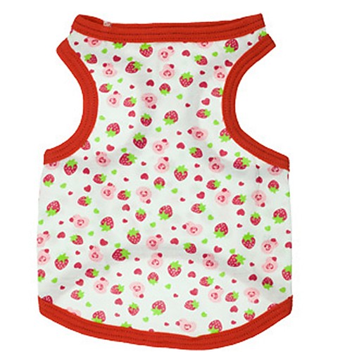 

Cat Dog Shirt / T-Shirt Puppy Clothes Dog Clothes Puppy Clothes Dog Outfits White Red Costume for Girl and Boy Dog Cotton XS S M