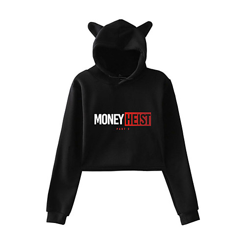 

Inspired by la casa de papel Dali Cosplay Costume Hoodie Pure Cotton Print Printing Hoodie For Women's