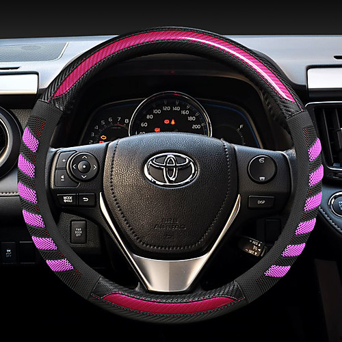 

fashion Car Steering Wheel Covers Leather 38cm Breathable Anti Slip For Toyota Four Seasons Auto Accessories