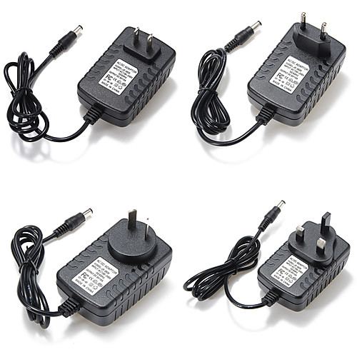 

Wall Inserting Type 12V DC 3A 36W Power Supply Adapter with DC 2.1mm x 5.5mm connector for LED Flexible Light Strip AC100-240V