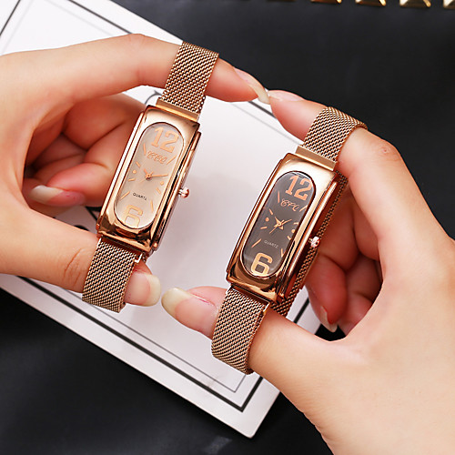 

Ladies Quartz Watches Elegant Fashion Rose Gold Alloy Chinese Quartz Gold Black Casual Watch 1 pc Analog One Year Battery Life