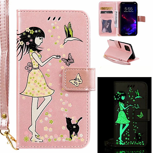 

Case For Apple iPhone 7/8/7P/8P/X/XS/XR/XS Max/11/11Pro/11 Pro MaxGlow in the Dark / Card Holder / Shockproof Full Body Cases Cartoon PU Leather