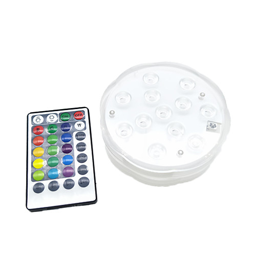 

Outdoor 5 W Submersible Lights Underwater Lights for Swimming Pool Vases & Aquariums Waterproof Remote Controlled Dimmable RGB 4.5 V Suitable 12 LED Beads