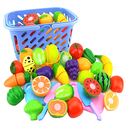 

Toy Kitchen Set Pretend Play Cutting Play Food Food Fruit Fruits & Vegetables Creative Novelty Plastic Kid's Boys' Girls' Toy Gift 12-24 pcs