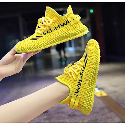 

Women's Sneakers Flat Heel Round Toe Mesh Booties / Ankle Boots Spring & Summer Yellow / Pink / Black