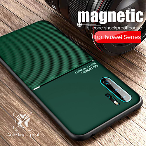 

Phone Case For Huawei Back Cover Leather HUAWEI P40 HUAWEI P40 Pro Embossed Lines / Waves PU Leather TPU