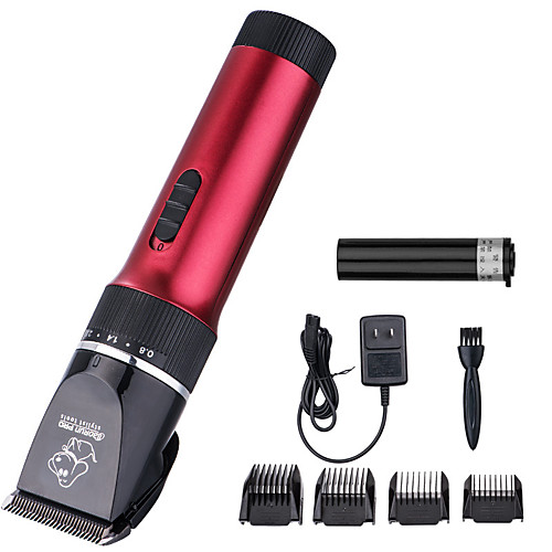 

Cat Dog Grooming Hair Trimmers Hair Clipper Tool Kit Pet Hair Remover Cordless Plastic Clipper & Trimmer Wireless Low Noise Electric Pet Grooming Supplies Red Gold Brown