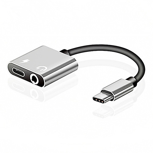 

Type C To 3.5mm Jack Earphone Cable Adapter For Huawei Mate For USB C 2 in1 Audio Headphone Charging AUX Cable Adaptador