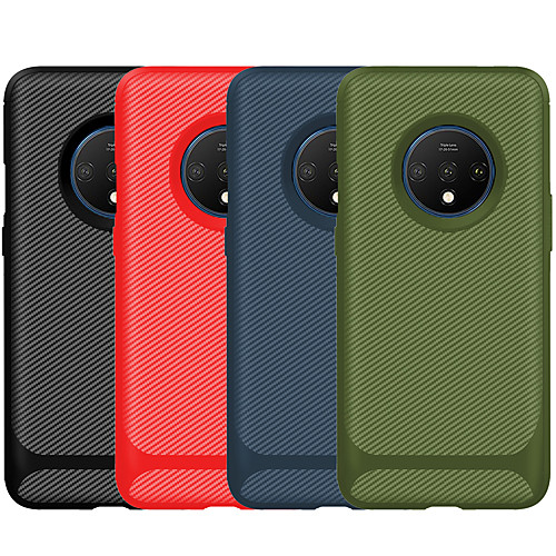

Case For OnePlus Oneplus 7 /7 Pro/ 7T / 7T Pro / 6T Shockproof Back Cover Solid Colored Carbon Fiber