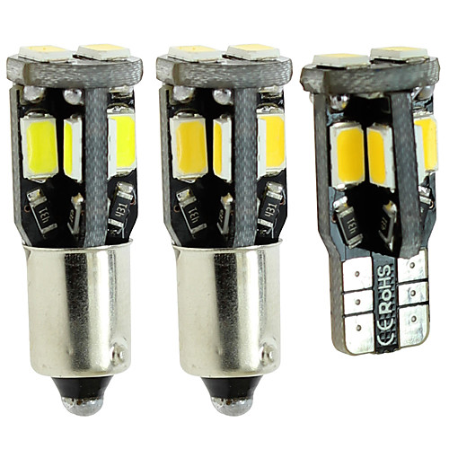 

T10 BA9S BAX9S H6W LED Canbus Tower Retrofit Bulb LED No Error Turn Light For Auto Car 10 SMD 5630 12V DC White Warm White 2pcs