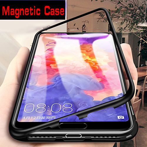 

Magnetic Case For Samsung Galaxy A01 A51 A71 A91 Single Sided Magnetic Back Cover Solid Colored Tempered Glass Metal A40 A50 A70 A20E A10S A20S A30S A50S A70S A9 2018 A7 2018