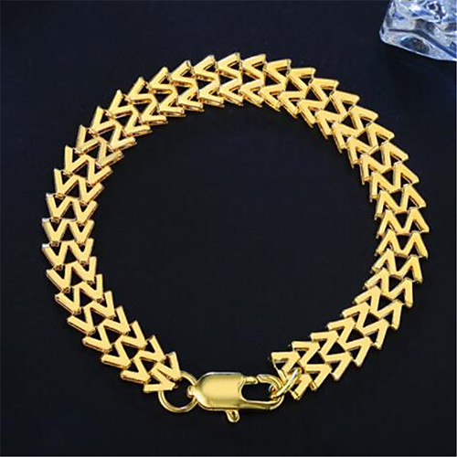 

Men's Chain Bracelet Classic Flower Fashion 18K Gold Plated Bracelet Jewelry Gold For Party Evening Gift