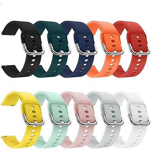 

Watch Band for Gear S2 / Huami Amazfit Stratos Smart Watch 2/2S / Samsung Galaxy Watch Active Amazfit / fitbit versa 2 / Samsung Galaxy Sport Band / Modern Buckle Silicone Wrist Strap