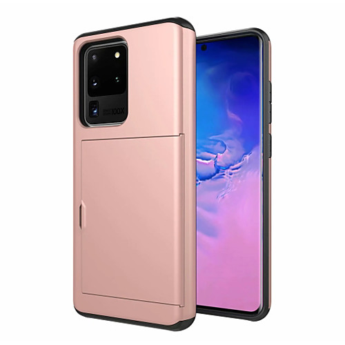 

Case For Samsung Galaxy S20 Plus / S20 Ultra / S20 Card Holder Back Cover Solid Colored PU Leather