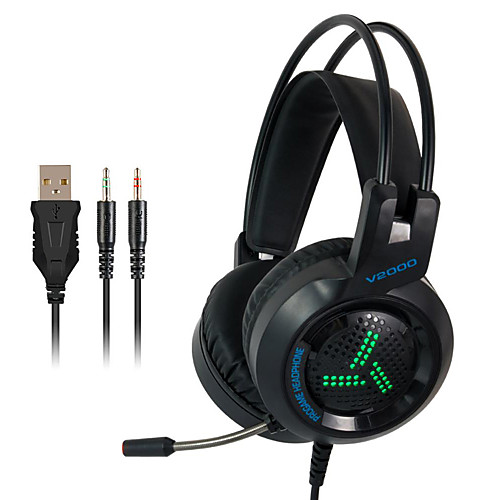 

V2000 Gaming Headset Surround Sound Bass Stereo Game Headphones With Microphone LED Colorful Headset