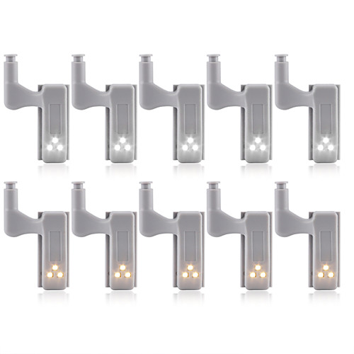 

10pcs 3 W 1200 lm 3 LED Beads Cute Creative Easy Install Under Cabinet Lighting LED Cabinet Lights Warm White White 12 V Cabinet Home / Office Children's Room