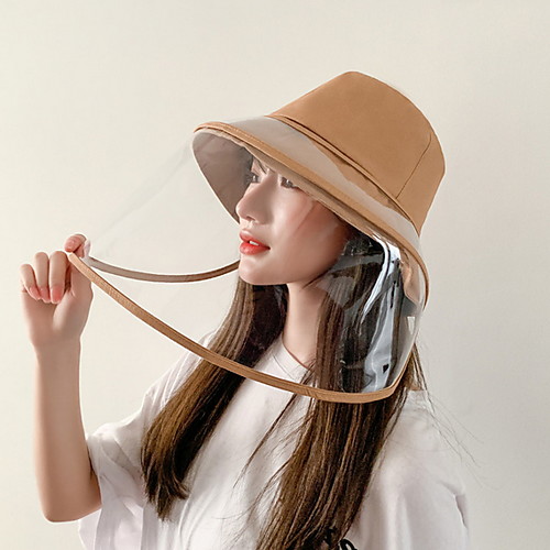 

Women's Basic Polyester Full-face Protective Hat /Summer Outdoor Gardening / Foldable / Beach / Sunscreen Sun Hat Big Brim Cap