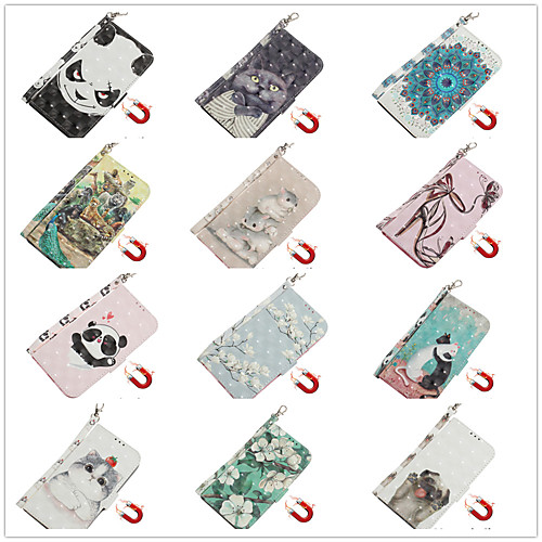 

Case for Samsung scene map Samsung Galaxy S20 S20 Plus S20 Ultra A51 A71 3D cartoon pattern shiny flip leather case PU material card case leather case TX