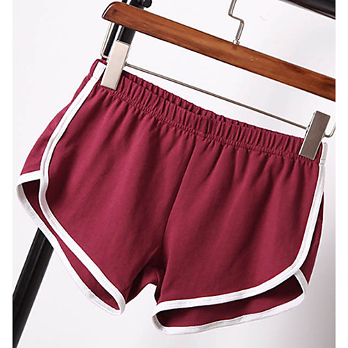 

Women's Sporty Cotton Loose Shorts Pajamas Pants Solid Colored Blushing Pink Wine Black Gray