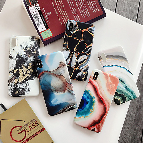 

Case With (HD)Tempered Glass Front Screen Protector For Apple iPhone 11 /11 Pro /11 Pro Max IMD / Pattern Back Cover Marble Silicone for iPhone 7/7P/ 6 /6p/XS/XR/XS MAX