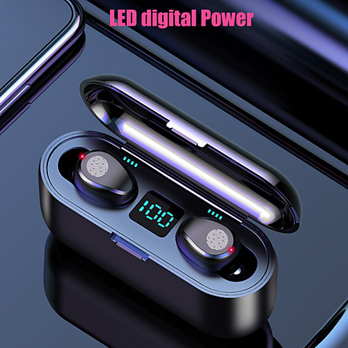 

imosi F9 TWS True Wireless Earbuds Wireless Bluetooth 5.0 Stereo with Microphone with Volume Control with Charging Box LED Power Display for Sport Fitness