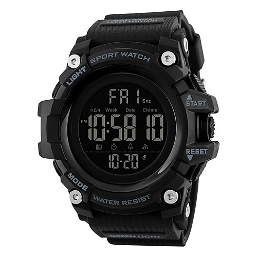 

SKMEI Men's Sport Watch Digital Modern Style Sporty Silicone Black / Red / Brown 50 m Calendar / date / day Chronograph Alarm Clock Digital Outdoor Army - RedBrown Red Green One Year Battery Life