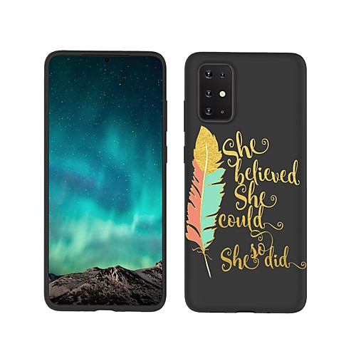 

Case For Samsung Galaxy S10 / Galaxy S10 Plus / Galaxy S10 E Frosted / Pattern Back Cover Word / Phrase / Feathers TPU For Galaxy S20/S20 Plus/S20 Ultra/Note 10 Plus/A20E/A51/A71