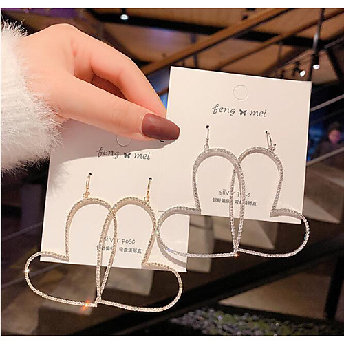 

Women's Drop Earrings Heart Fashion Stylish Simple Romantic Sweet Earrings Jewelry Gold / Silver For Party Evening Gift Date Street Festival 1 Pair