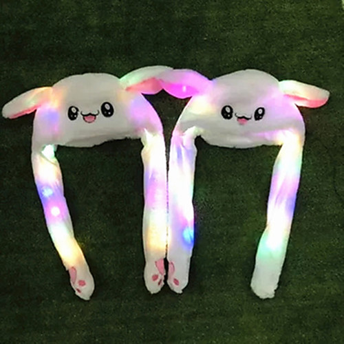 

Bunny Rabbit LED Hat Night Light Stress and Anxiety Relief Adorable Easy Carrying ON / OFF Button Battery Powered 2pcs