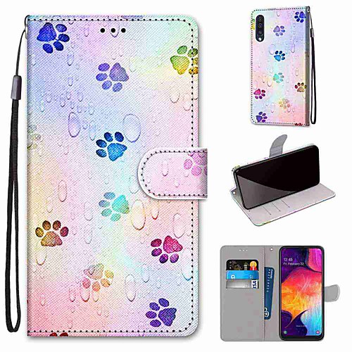 

Case For Samsung Galaxy S20 / S20 Plus / S20 Ultra Wallet / Card Holder / with Stand Full Body Cases Footprint PU Leather / TPU for A51 / A71 / A81 / A91 / A01 / A21 / A50(2019) / A30s(2019)