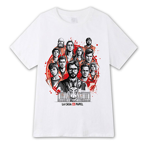 

Inspired by la casa de papel Dali Cosplay Costume T-shirt Pure Cotton Print Printing T-shirt For Men's / Women's