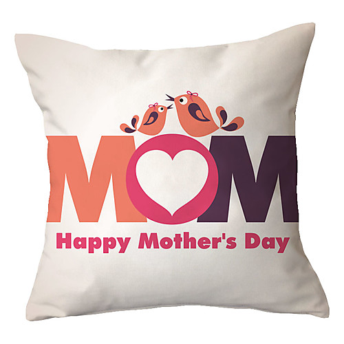 

Set of 1 Cushion Mother's Day Cushion Cover Text Flower Cushion Cover Home Decoration