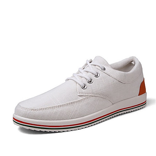 

Men's Spring / Summer Casual Daily Oxfords Canvas White / Royal Blue / Gray