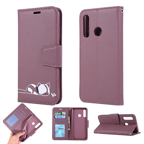 

Case For Huawei P Smart 2019/P20 Pro/P30 Wallet / Card Holder / with Stand Full Body Cases Cat / Solid Colored PU Leather For Huawei Y6 2019/Y7 2019/Honor 8A/10 Lite/Honor 20 Pro/P30 Lite