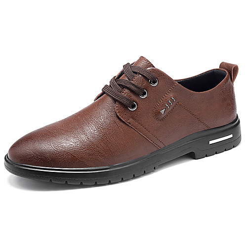 

Men's Spring / Summer Classic / British Daily Outdoor Oxfords Walking Shoes Leather / Nappa Leather Breathable Wear Proof Black / Brown