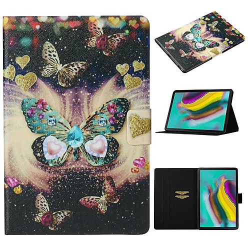 

Case For Samsung Galaxy Tab A 10.1(2019)T510/Tab A 8.0(2019)T290/295 /Tab S6 T860/865 Card Holder / with Stand/Pattern Full Body Cases Butterfly PU Leather For Tab S6lite P610/P615/Tab S5E T720