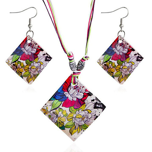 

Women's Jewelry Set Classic Flower Stylish Earrings Jewelry Rainbow For Party Evening Festival 1 set