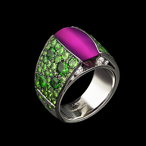 

Women's Ring Belle Ring AAA Cubic Zirconia 1pc Green Silver-Plated Alloy Irregular Statement Luxury Party Evening Gift Jewelry Geometrical Wearable