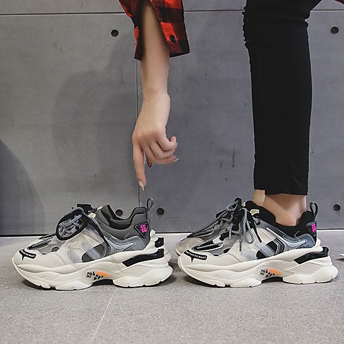 

Women's Trainers / Athletic Shoes Summer Flat Heel Round Toe Daily Mesh Black / Gray