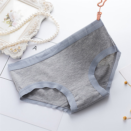 

Women's Basic Brief Low Waist Light Blue White Black XL