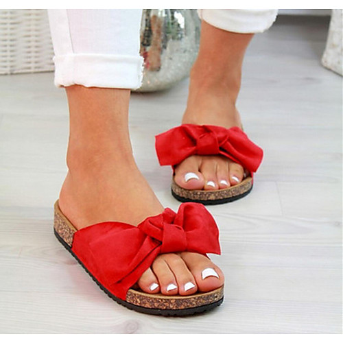 

Women's Sandals Flat Sandal Summer Flat Heel Open Toe Daily PU Black / Yellow / Red