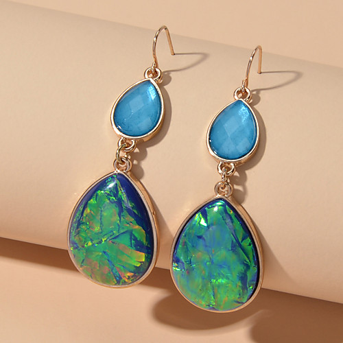 

Women's Earrings Pear Cut Wedding Elegant Boho Baroque Trendy Lolita Earrings Jewelry Green For Party Evening Gift Engagement Beach Promise 1 Pair