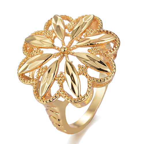 

Women's Ring Open Cuff Ring Adjustable Ring 1pc Gold Gold Plated Round Statement Stylish Luxury Wedding Party Evening Jewelry