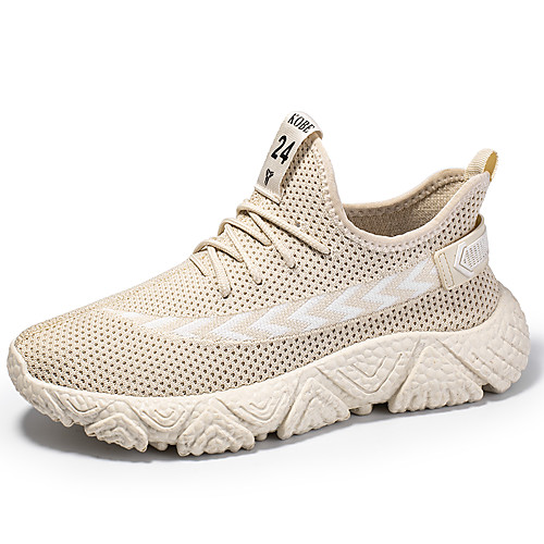 

Men's Summer / Fall Daily Outdoor Trainers / Athletic Shoes Running Shoes / Walking Shoes Tissage Volant Breathable Non-slipping Shock Absorbing White / Black / Beige